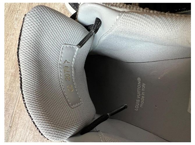 Sneakers Louis Vuitton Strass Nero Grigio - vista 4