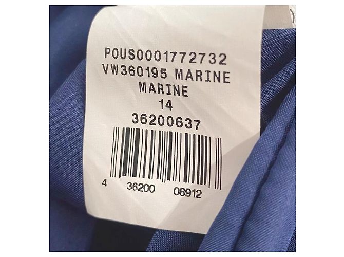 Vera Wang Abito da sera blu navy con una schiena mozzafiato - vista 5