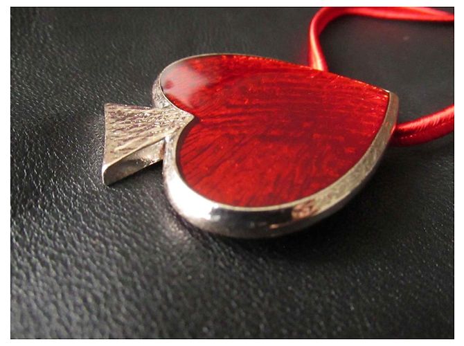 Pendente e spilla Pik-Cuore Yves Saint Laurent Argento Rosso - vista 2