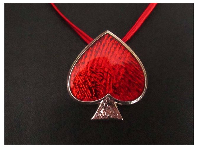Pendente e spilla Pik-Cuore Yves Saint Laurent Argento Rosso - vista 4