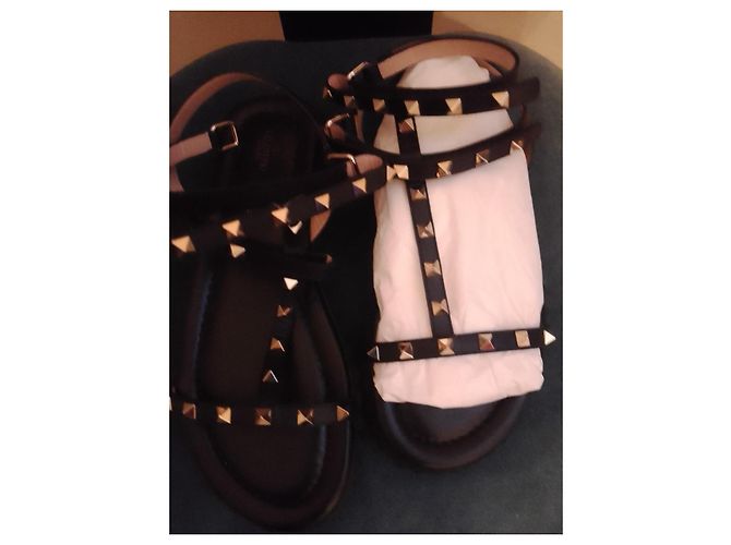 Autre Marque Sandali Valentino Rockstud in pelle nera Nero - vista 2