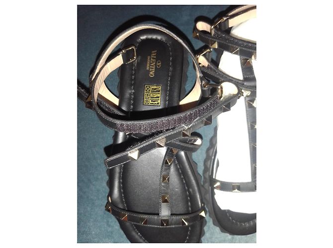 Autre Marque Sandali Valentino Rockstud in pelle nera Nero - vista 5