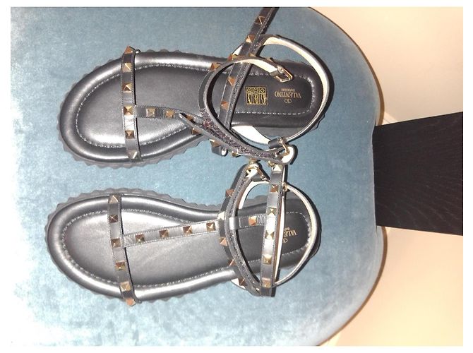 Autre Marque Sandali Valentino Rockstud in pelle nera Nero - vista 8