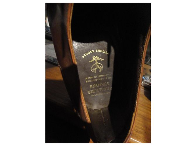 Autre Marque Scarpe stringate Brooks derby in pelle marrone - vista 7