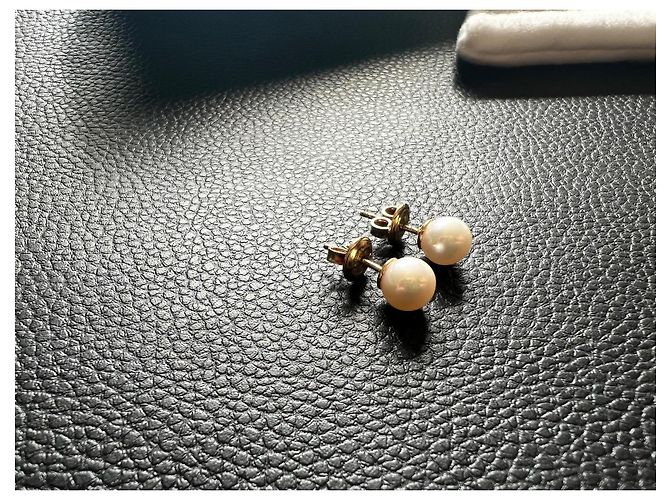 Orecchini Bottega Veneta placcati oro con perla d'acqua dolce Gold hardware - vista 3