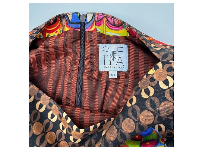Abito Stella Jean stampato multicolore in cotone - vista 4
