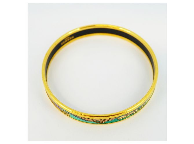 Hermès Bracciale Tiger in Smalto PM Hermes Multicolore D'oro - vista 10