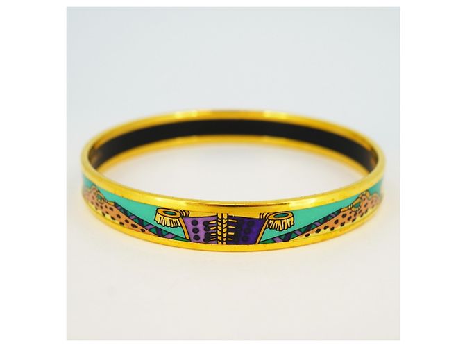 Hermès Bracciale Tiger in Smalto PM Hermes Multicolore D'oro - vista 2