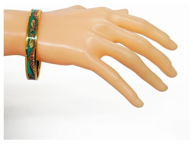 Hermès Bracciale Tiger in Smalto PM Hermes Multicolore D'oro - vista 6