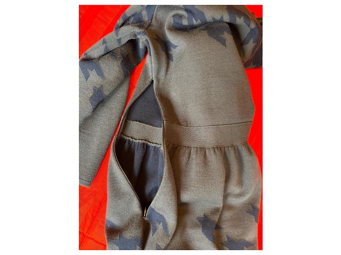 Abito Christian Dior in lana grigio antracite Taglia 42 - vista 3