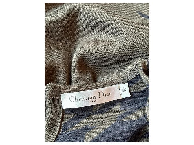 Abito Christian Dior in lana grigio antracite Taglia 42 - vista 7