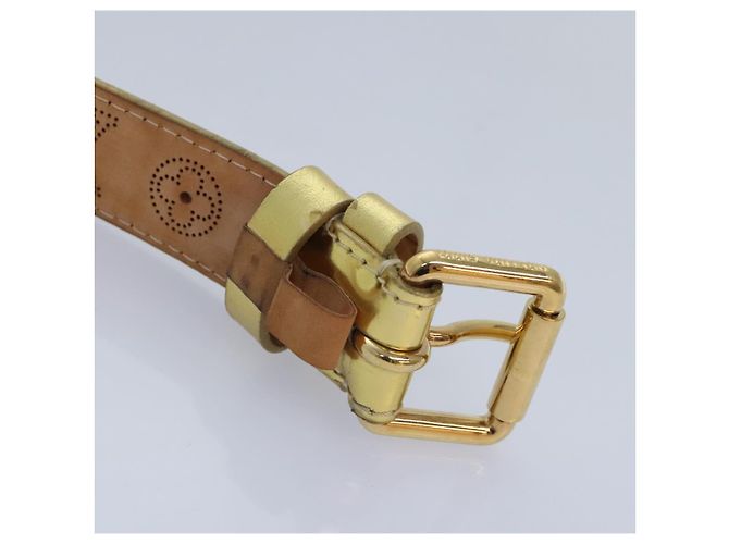 LOUIS VUITTON Cintura in Pelle Mahina Monogramma Oro M9614W LV Auth bs17576 D'oro - vista 10