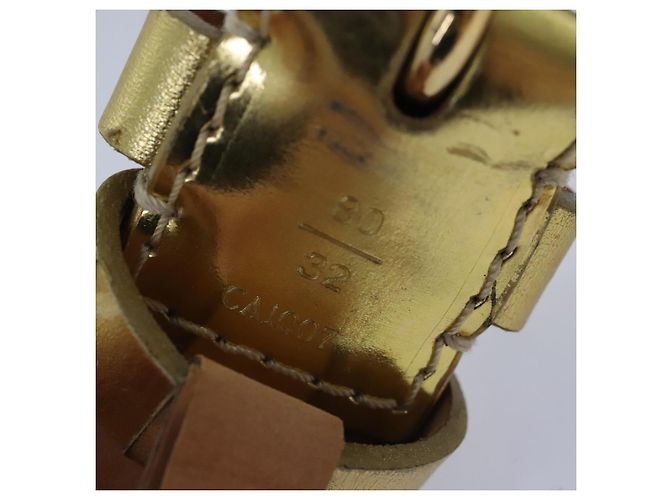 LOUIS VUITTON Cintura in Pelle Mahina Monogramma Oro M9614W LV Auth bs17576 D'oro - vista 12