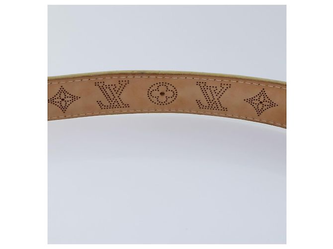 LOUIS VUITTON Cintura in Pelle Mahina Monogramma Oro M9614W LV Auth bs17576 D'oro - vista 13
