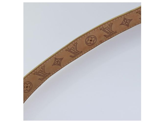 LOUIS VUITTON Cintura in Pelle Mahina Monogramma Oro M9614W LV Auth bs17576 D'oro - vista 15