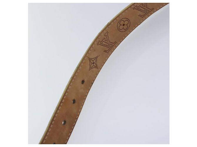 LOUIS VUITTON Cintura in Pelle Mahina Monogramma Oro M9614W LV Auth bs17576 D'oro - vista 16