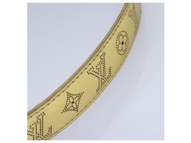 LOUIS VUITTON Cintura in Pelle Mahina Monogramma Oro M9614W LV Auth bs17576 D'oro - vista 4