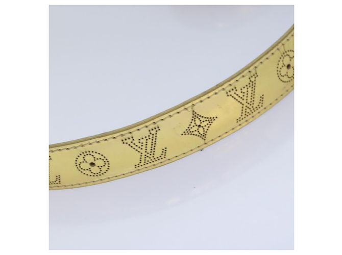 LOUIS VUITTON Cintura in Pelle Mahina Monogramma Oro M9614W LV Auth bs17576 D'oro - vista 5