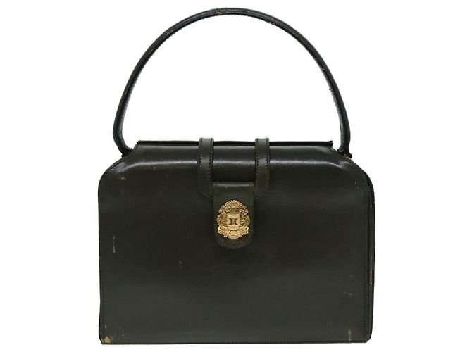 Céline Borsa a mano CELINE in pelle verde oro Auth 92104 D'oro - vista 13