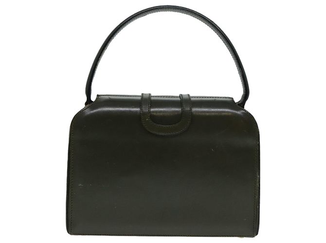 Céline Borsa a mano CELINE in pelle verde oro Auth 92104 D'oro - vista 2