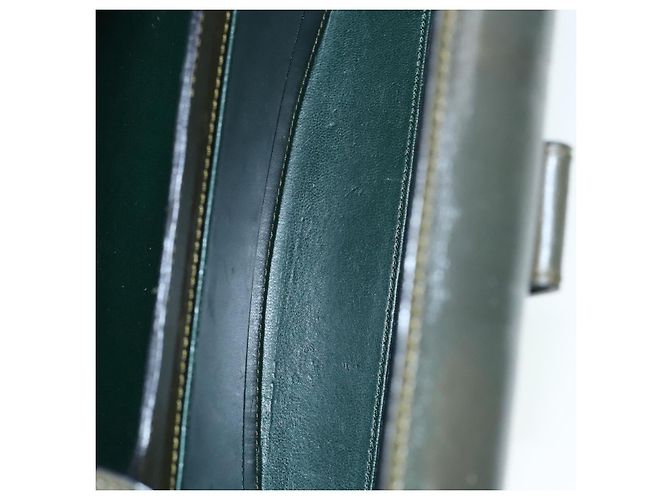 Céline Borsa a mano CELINE in pelle verde oro Auth 92104 D'oro - vista 21