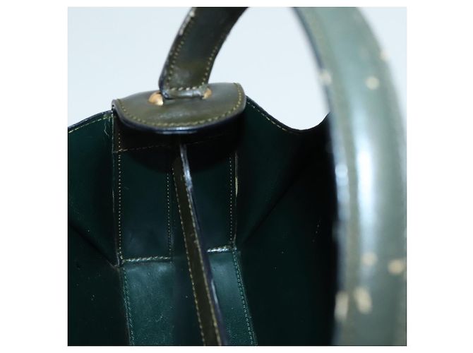 Céline Borsa a mano CELINE in pelle verde oro Auth 92104 D'oro - vista 22