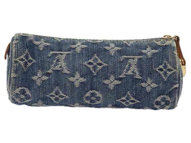 LOUIS VUITTON Pouch Speedy en Denim Monogram Bleu M95082 LV Auth 88939 - vue 2