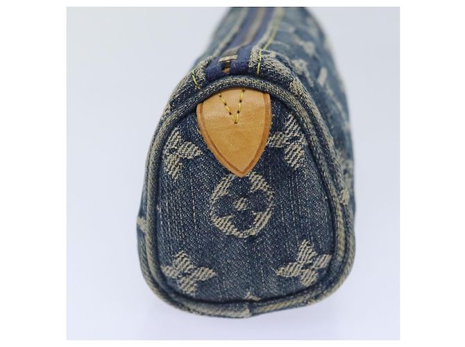 LOUIS VUITTON Pouch Speedy en Denim Monogram Bleu M95082 LV Auth 88939 - vue 4