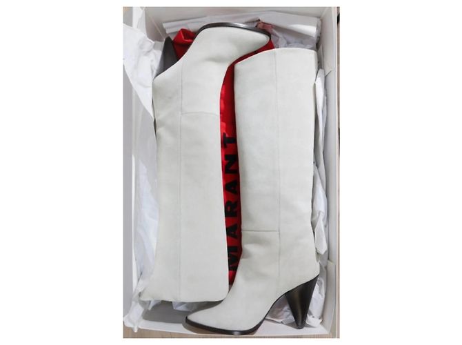 Botas Ririo Isabel Marant en tiza Beige Blanco roto - vista 3