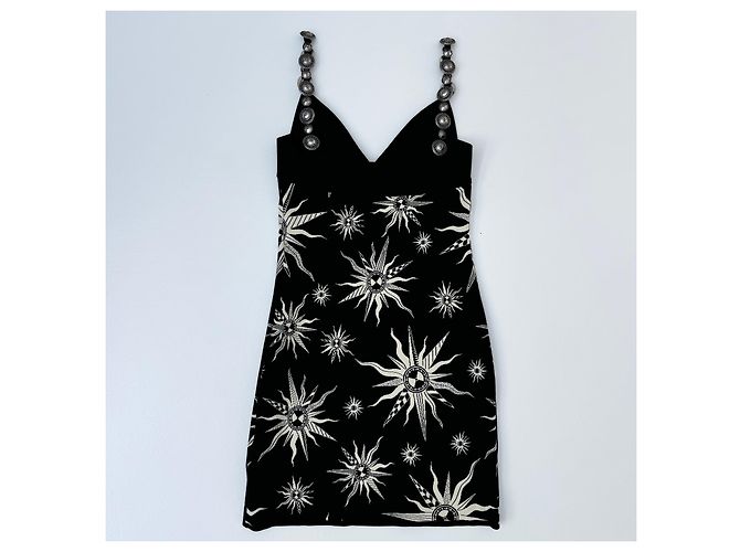 Fausto Puglisi Kleider Schwarz Weiß - Ansicht 3