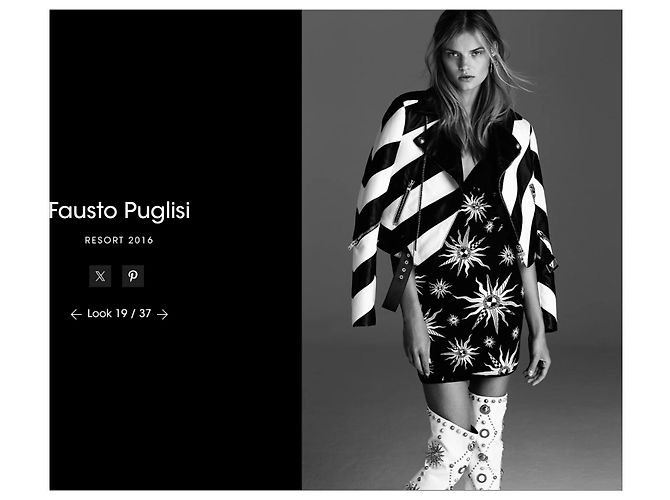 Fausto Puglisi Kleider Schwarz Weiß - Ansicht 8