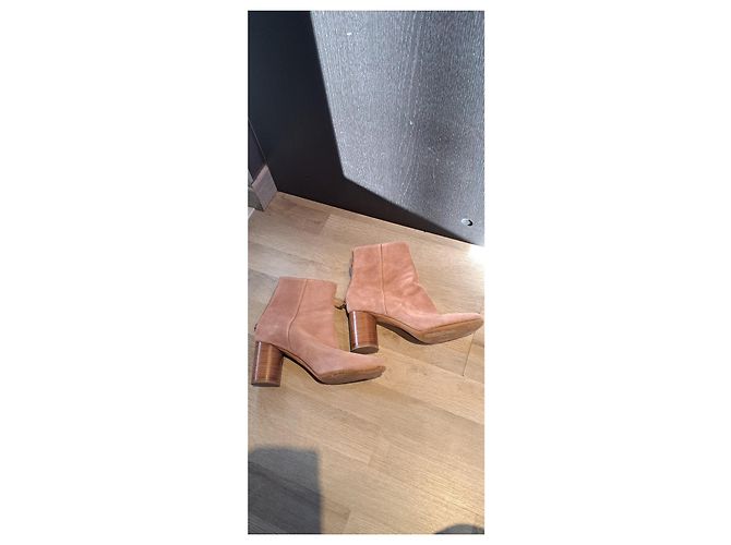 Botines Sandro de ante rosa viejo - vista 10