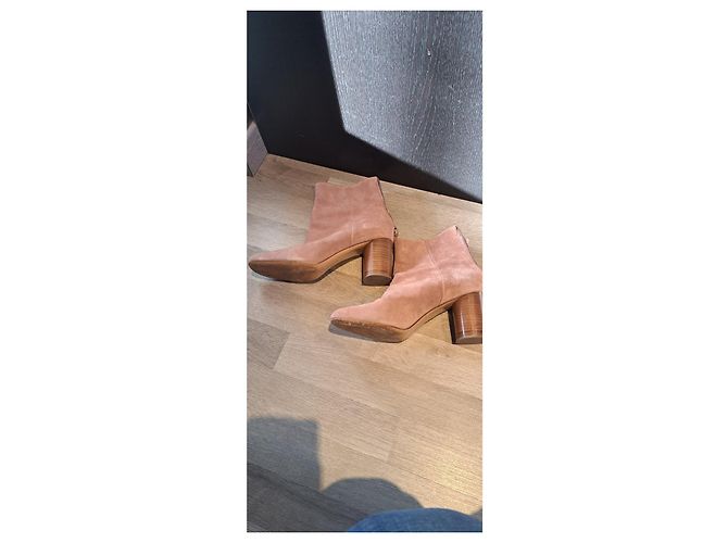 Botines Sandro de ante rosa viejo - vista 9