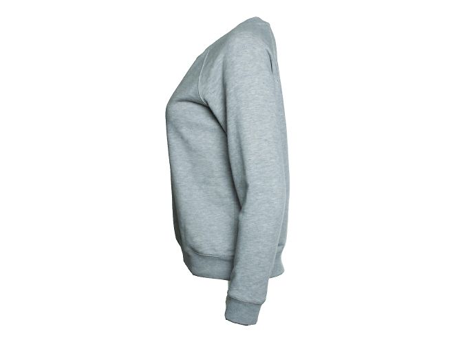 Autre Marque A.P.C., grauer Rundhalspullover mit PARIS-Druck - Ansicht 2