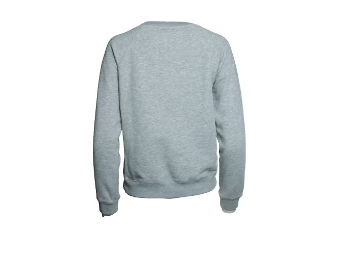 Autre Marque A.P.C., grauer Rundhalspullover mit PARIS-Druck - Ansicht 3