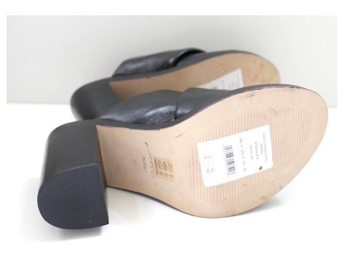 Sandali con tacco chunky e cinturino imbottito Duvile Jigsaw Nero - vista 4