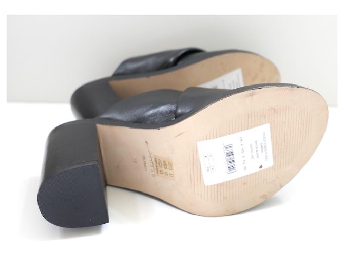 Sandali con tacco chunky e cinturino imbottito Duvile Jigsaw Nero - vista 9