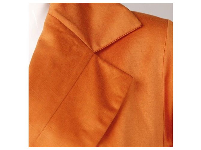 Abrigo trench en óxido/naranja Yves Saint Laurent - vista 12