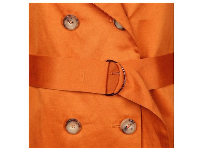 Abrigo trench en óxido/naranja Yves Saint Laurent - vista 2