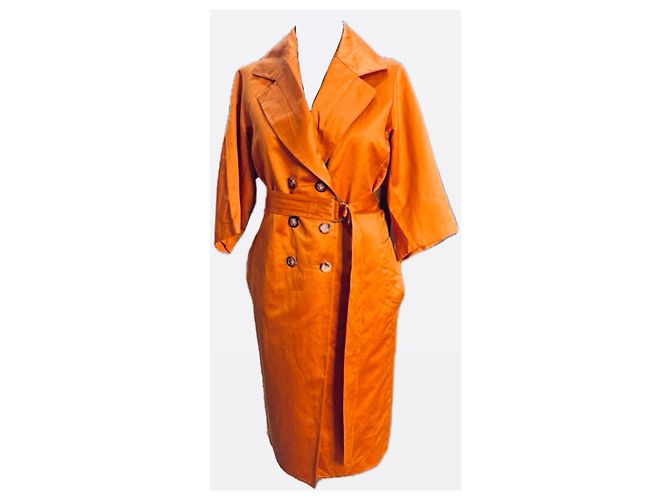 Abrigo trench en óxido/naranja Yves Saint Laurent - vista 5