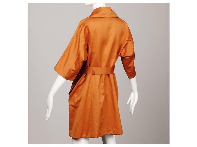 Abrigo trench en óxido/naranja Yves Saint Laurent - vista 7