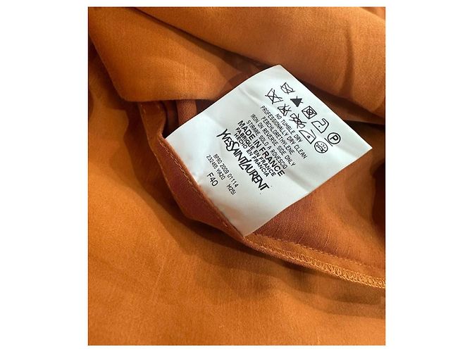 Abrigo trench en óxido/naranja Yves Saint Laurent - vista 9