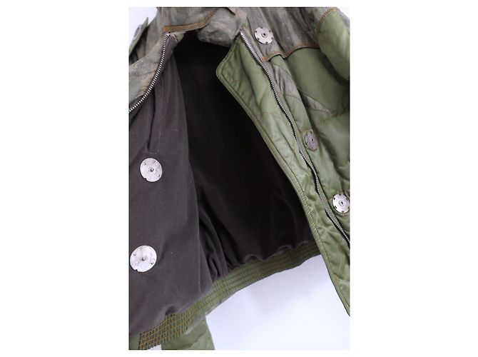 Dior x John Galliano Herbst 2006 Camouflage Pufferjacke Grün - Ansicht 10