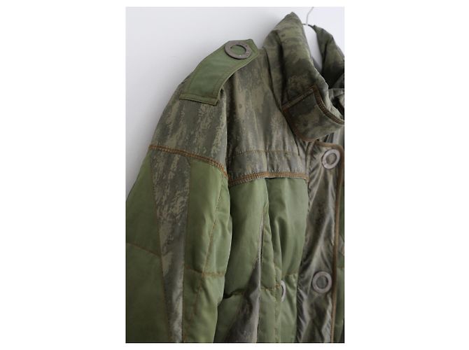 Dior x John Galliano Herbst 2006 Camouflage Pufferjacke Grün - Ansicht 16