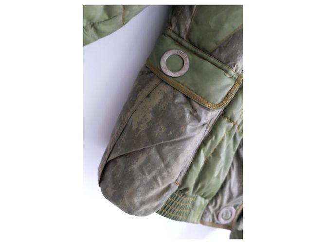 Dior x John Galliano Herbst 2006 Camouflage Pufferjacke Grün - Ansicht 17