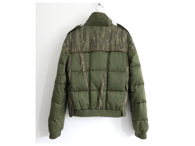 Dior x John Galliano Herbst 2006 Camouflage Pufferjacke Grün - Ansicht 19