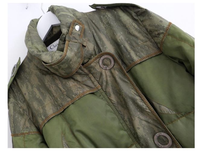 Dior x John Galliano Herbst 2006 Camouflage Pufferjacke Grün - Ansicht 4
