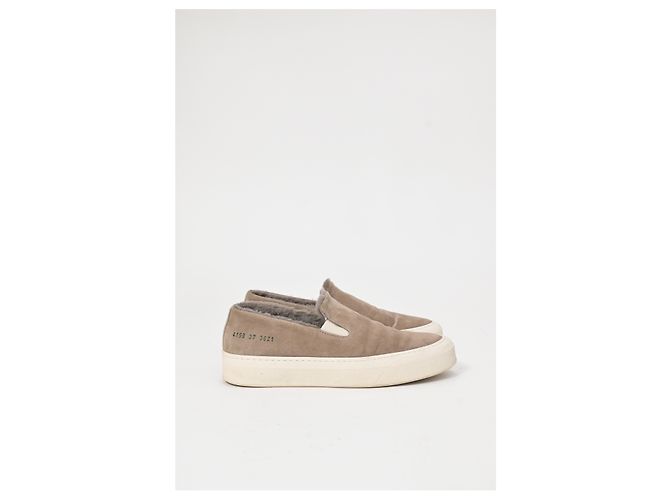 Autre Marque Sneakers Slip On Common Projects 35mm con shearling in suede marrone Rosso - vista 11