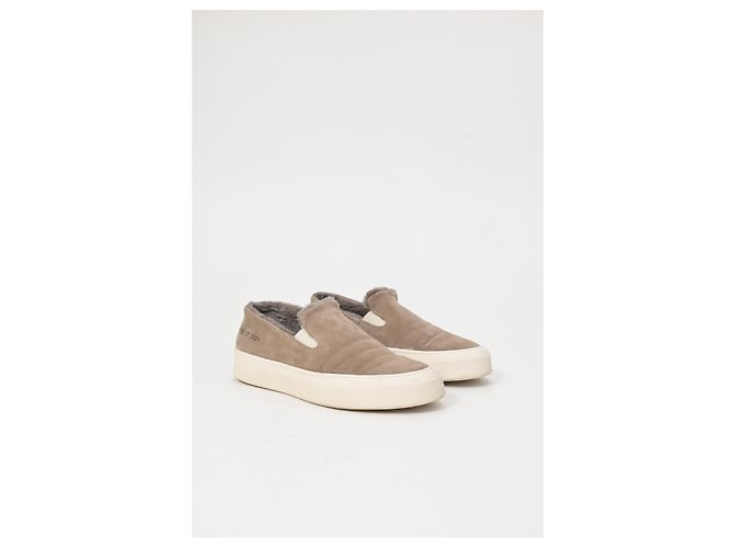 Autre Marque Sneakers Slip On Common Projects 35mm con shearling in suede marrone Rosso - vista 14