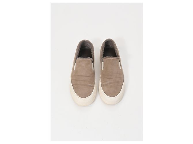Autre Marque Sneakers Slip On Common Projects 35mm con shearling in suede marrone Rosso - vista 15